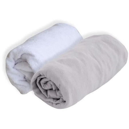 Lotto DOMIVA 1 Alese + 1 Lenzuolo con angoli - 60 X 120 Cm - Perla