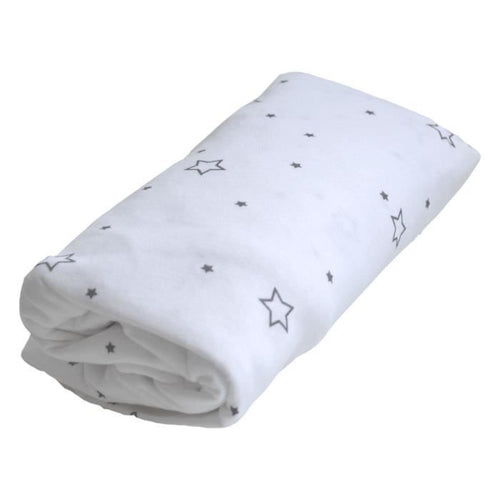 SOFT NEST Coprimaterasso impermeabile 2 in 1 Stampato Stelle Grey - 60x120 cm