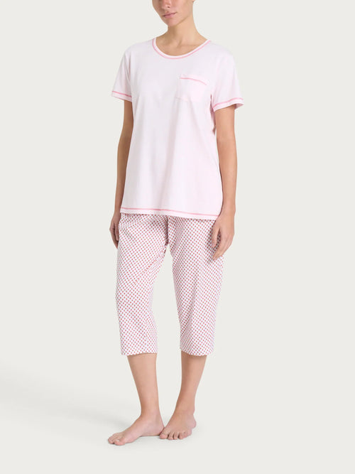 Ragno Pigiama corto pinocchietto in Jersey di cotone DQ12NB 2504S24