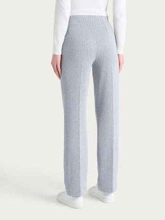 Ragno Pantalone gessato dritto con tasche in Eco Jacquard DR48PP 2510S70