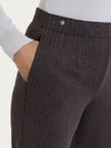 Ragno Pantalone gessato dritto con tasche in Eco Jacquard DR48PP 2510S70
