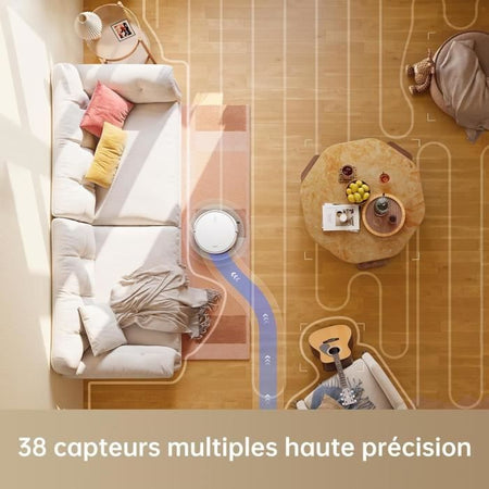 DREAME Mova M1 - Robot aspirapolvere e lavapavimenti - 4500 Pa - 300 ml - Bianco