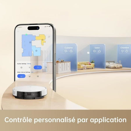 DREAME Mova M1 - Robot aspirapolvere e lavapavimenti - 4500 Pa - 300 ml - Bianco