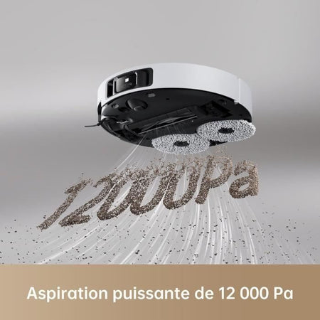 Robot aspirapolvere Dreame X40 Ultra Complete con panno staccabile e sollevabile, pulizia completa con spazzole