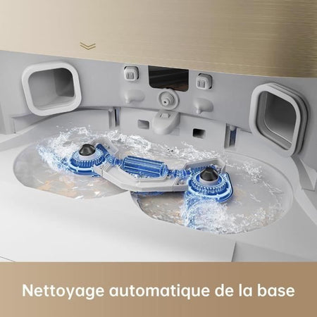 Robot aspirapolvere Dreame X40 Ultra Complete con panno staccabile e sollevabile, pulizia completa con spazzole