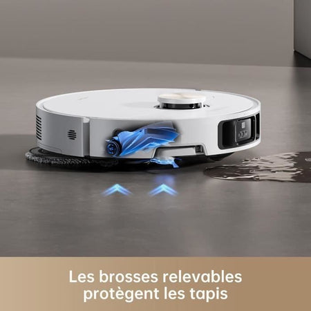 Robot aspirapolvere Dreame X40 Ultra Complete con panno staccabile e sollevabile, pulizia completa con spazzole