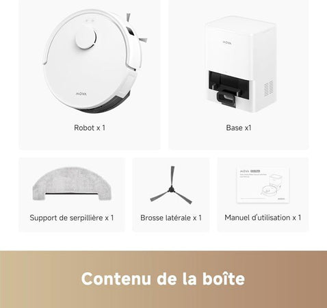 MOVA E20 Plus - Robot aspirapolvere con svuotamento automatico, autosvuotante per 90 giorni, 5000Pa