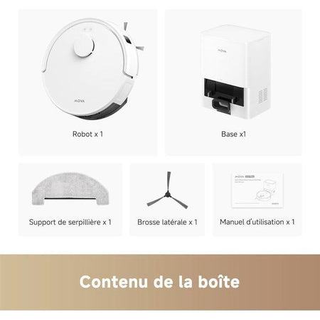 MOVA E20 Plus - Robot aspirapolvere con svuotamento automatico, autosvuotante per 90 giorni, 5000Pa