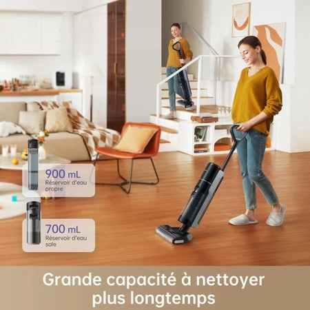 DREAME H12 PRO PROVUMATORE ACCOLUMENTO SCELLATORE E SCHEDE INTELLIBILE SECCHE E SCHENICA SULLA SELAZIONE, SCHEMA A SELLUSIONE, SCHERMI LED, SERBATO ACQUA 900 ML