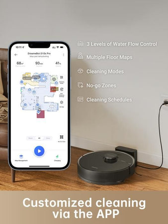 DreamE D10S Pro Robot Vacum and Washer con azione IA - Autonomia 280 min - Potenza di aspirazione: 5000 PA