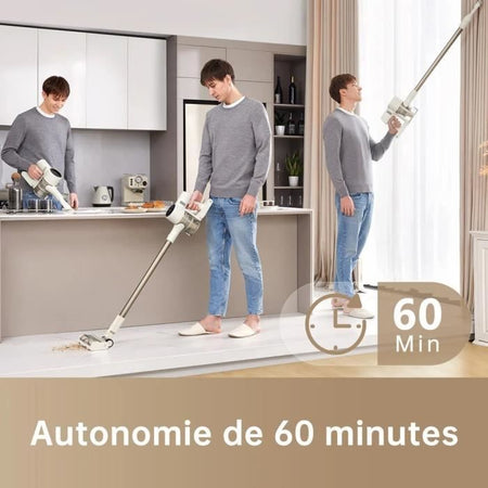 Nuovo DreamE R10 - Wireless Broom aspirapolvere - Potenza 120AW, 60 min autonomia - Filtrazione avanzata - Brush a multi -surface