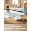DREAME D9Max White - Robot aspirapolvere 2 in 1 - Navigazione laser intelligente LDS - 4.000 Pa - Mappe di piani multipli
