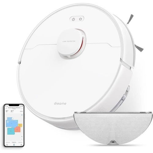 DREAME D9Max White - Robot aspirapolvere 2 in 1 - Navigazione laser intelligente LDS - 4.000 Pa - Mappe di piani multipli