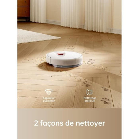 DREAME D9Max White - Robot aspirapolvere 2 in 1 - Navigazione laser intelligente LDS - 4.000 Pa - Mappe di piani multipli