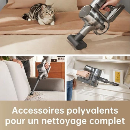 Nuovo DreamE R20 - Wireless Broom aspirapolvere - Potenza 190AW - Autonomia a 90 minuti - Rilevamento sporco - Display a LED