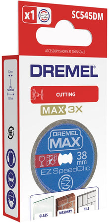 Dremel Max S545 EZ SpeedClic Lama diamantata ad alta resistenza - 38mm materiali duri