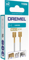 Set di 2 frese per acciaio ad alta velocità Dremel Max 115 ad alta resistenza -  7.8mm cilindrico