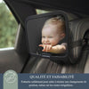 Specchietto retrovisore grande rettangolare - DREAMBABY - Regolabile per sedile posteriore - 20 x 24 cm - Nero