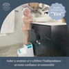 Sgabello - DREAMBABY - 2 UP - Antiscivolo e strutturato - Fino a 80 kg per bambini e adulti - Acqua