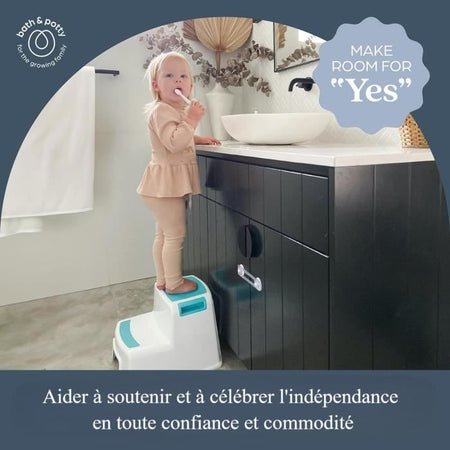 Sgabello - DREAMBABY - 2 UP - Antiscivolo e strutturato - Fino a 80 kg per bambini e adulti - Acqua