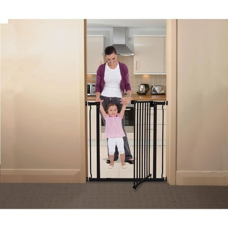 DREAMBABY Cancelletto di sicurezza Extra High LIBERTY - A pressione - L 75/81 x H 93 cm - Nero