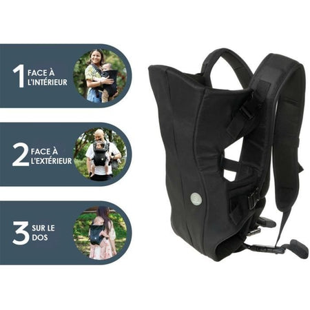 Marsupio porta-bambini - DREAMBABY - 3 lati On-the-Move - Nero