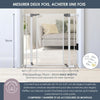 Cancelletto di sicurezza con pannello trasparente DREAMBABY - Funzione di fermo aperto - Fondo anticaduta - Bianco