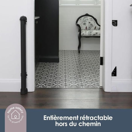 Barriera di sicurezza retrattile extra alta - DREAMBABY - da 60 a 140 cm H90 cm - Nero