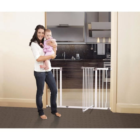 DREAMBABY Cancelletto di sicurezza Extra large LIBERTY - A pressione - L 99/105.5 x H 75 cm - Bianco