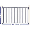 DREAMBABY Cancello di sicurezza ARIZONA EXTENDA - Da avvitare - L 68/112 cm - Grigio