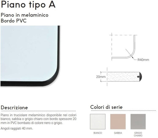 Tavolo mensa con telaio in tubo di acciaio e sedute girevoli in polipropilene in vari colori cm. 175x120
