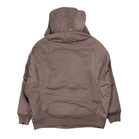 RICK OWENS DRKSHDW Hooded Long Bomber in Dust da uomo
