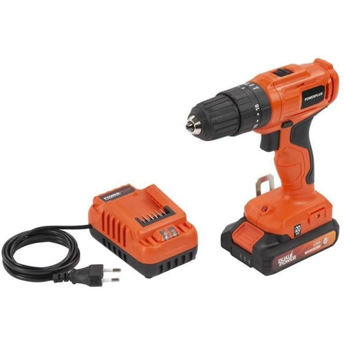 Trapano a percussione a batteria - Dual Power - POWDPO1110 - 3 in 1 - 20 V - Con batteria e caricabatterie