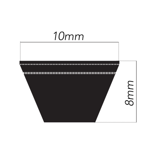 Cinghia trapezoidale standard in gomma telata AVX10mm 1075