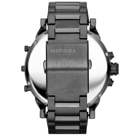 Diesel Mr Daddy 2.0 cronografo quadrante nero orologio da uomo in acciaio inossidabile nero - DZ7396 Diesel