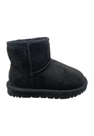 Stivaletti bambina Grunland Junior Crom nero suede - Stile caldo con elastico