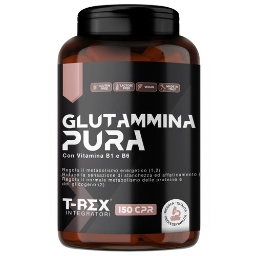 Integratore Di Glutamina Pura L-glutammina Pura | Stimola Aumento Gh Ormone Della Crescita | Diminuisce Fatica Post Allenamento | Integratore Di Glutamina Amminoacido Made In Italy | 120 Compresse T-rex Integratori