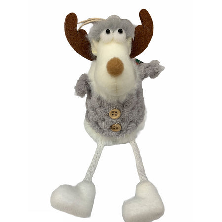 Pendaglio bambolina in pezza h 16 cm, pallina per Albero di Natale addobbi natalizi