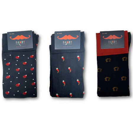 Dandy Confezione 3 Paia Calze Lungo Caldo Cotone Uomo - Varie Fantasie S15