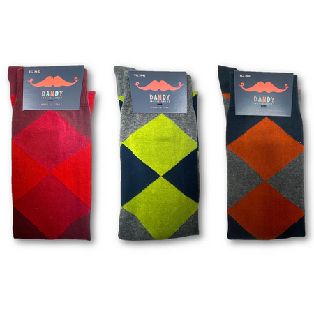 Dandy Confezione 3 Paia Calze Lungo Caldo Cotone Uomo - Varie Fantasie S15
