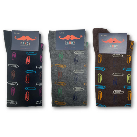 Dandy Confezione 3 Paia Calze Lungo Caldo Cotone Uomo - Varie Fantasie S15