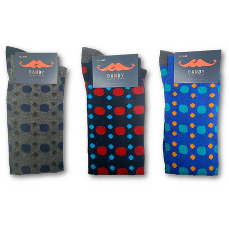 Dandy Confezione 3 Paia Calze Lungo Caldo Cotone Uomo - Varie Fantasie S15