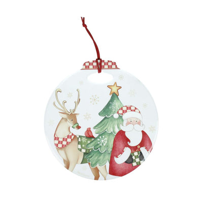 Decoration Racconti Sfera Bianco Ceram Sughero Brandani 84786