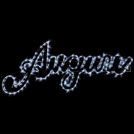 Decorazione luminosa "Auguri" con 168 led da esterno 120 cm