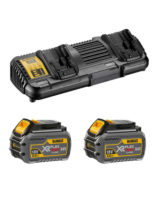 Dewalt dcb132t2 flexvolt (2 x dcb546 54v / 18v 6,0 ah + caricatore doppio flexvolt dcb132) 5035048640722