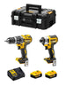 Dewalt kit dck2061p2t (dcd708 + dcf809 + 2 x 5,0 ah + dcb115 + tstak ii) 5035048792926