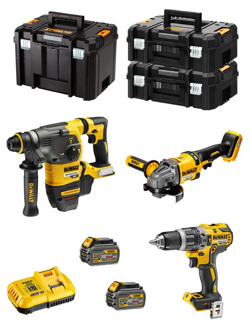 Dewalt kit fvk381t2-qw 54v/18v (dch333 + dcd796 + dcg414 + 2 x 6,0 ah + dcb118 + 2 x tstak ii + tstak vi) 0641243930589