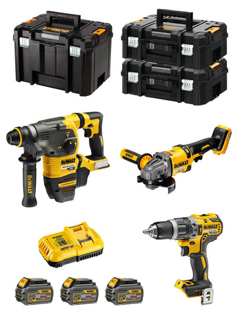 Dewalt kit fvk381t3-qw 54v/18v (dch333 + dcd796 + dcg414 + 3 x 6,0 ah + dcb118 + 2 x tstak ii + tstak vi) 0641243930602