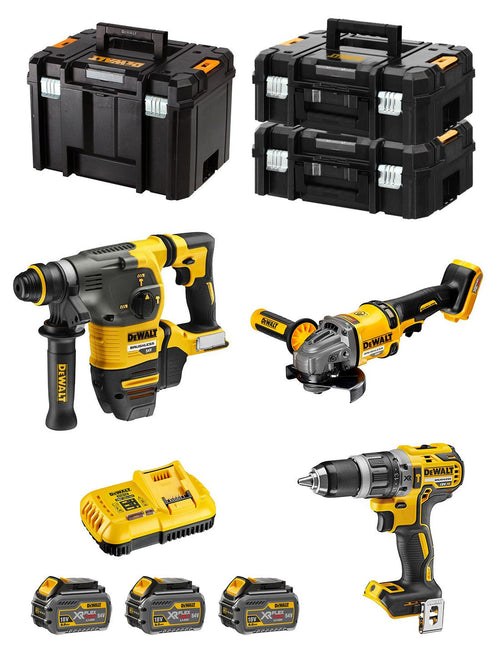 Dewalt kit fvk381t3-qw 54v/18v (dch333 + dcd796 + dcg414 + 3 x 6,0 ah + dcb118 + 2 x tstak ii + tstak vi) 0641243930602