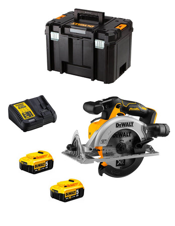 Dewalt sega circolare dcs565p2t (2 x 5,0 ah + dcb115 + tstak vi) 5035048742754